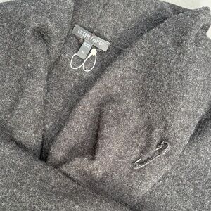 Eileen Fisher Charcoal Open Front Cardigan